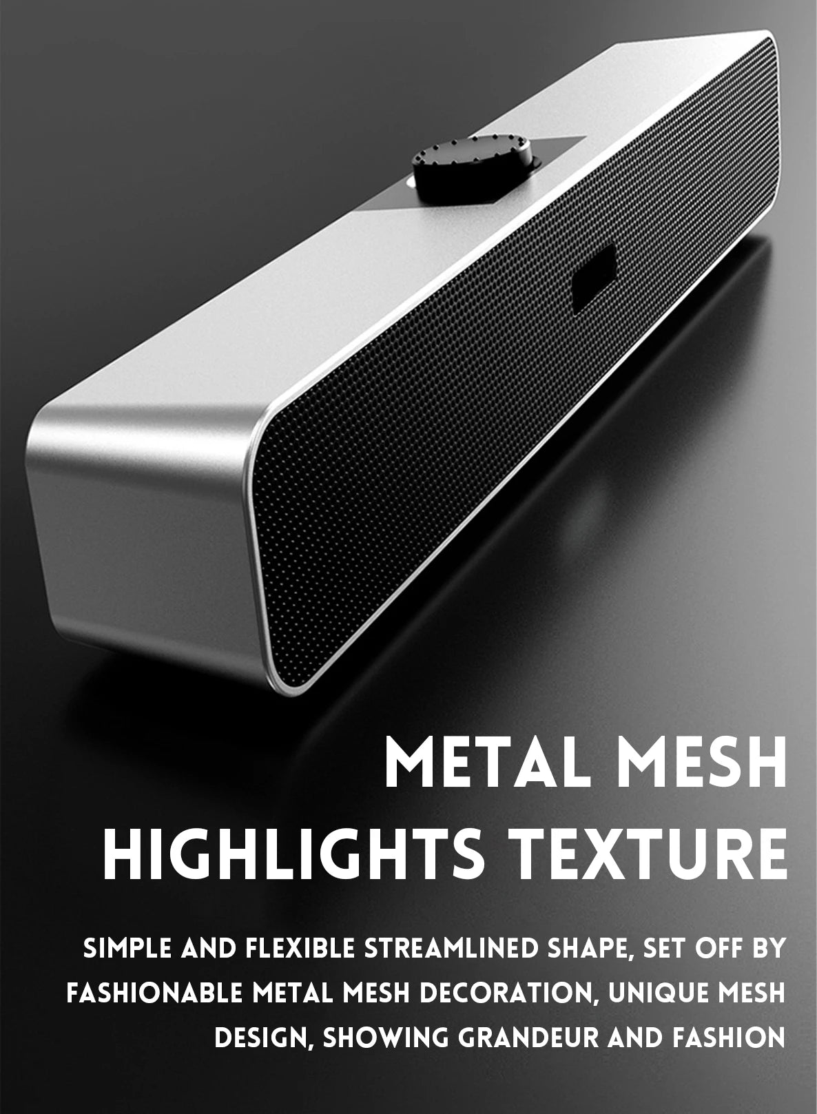 Computer Speakers with 3.5 Mm Aux, Small PC Speakers Powered by USB, Wired USB Desktop Speaker, USB Soundbar for Monitor