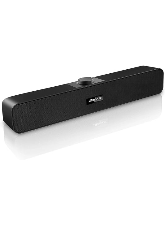 Computer Speakers with 3.5 Mm Aux, Small PC Speakers Powered by USB, Wired USB Desktop Speaker, USB Soundbar for Monitor