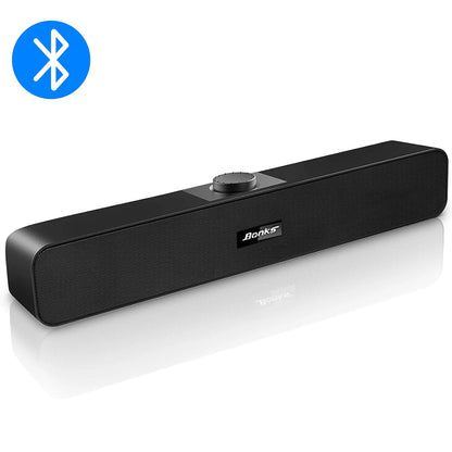 Computer Speakers with 3.5 Mm Aux, Small PC Speakers Powered by USB, Wired USB Desktop Speaker, USB Soundbar for Monitor