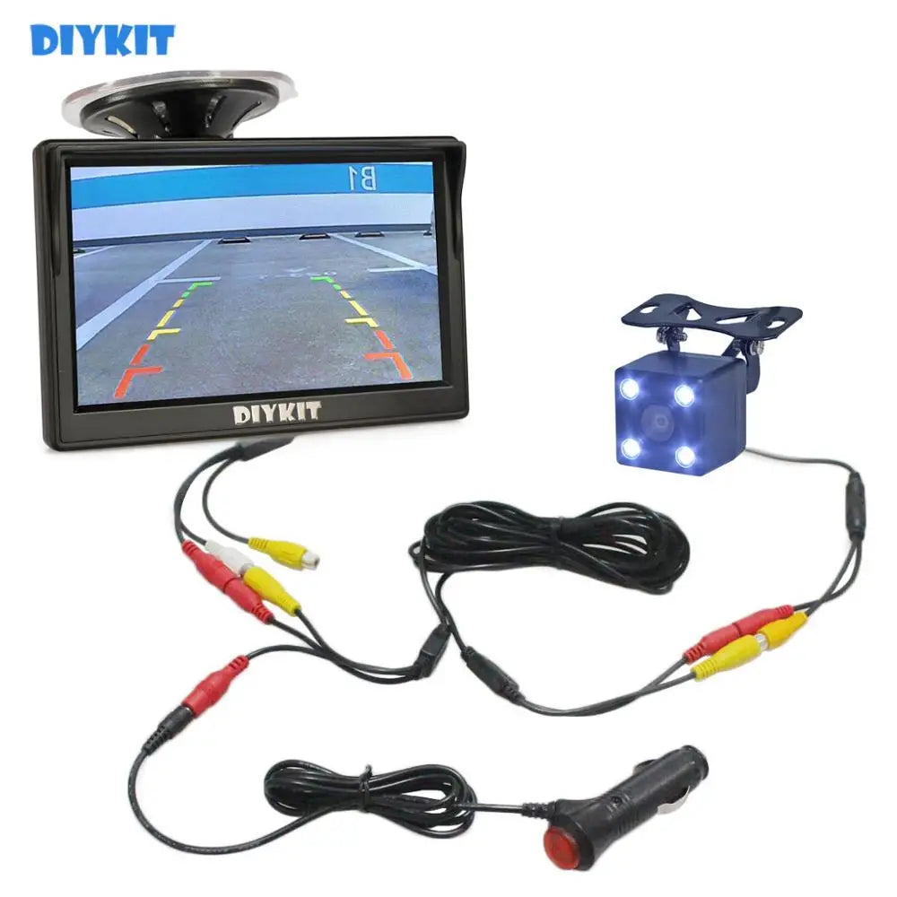 5Inch 800 X 480 HD Car Monitor Waterproof Reverse LED Night Vision Backup Rear View Car Camera with Monitor