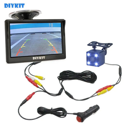 5Inch 800 X 480 HD Car Monitor Waterproof Reverse LED Night Vision Backup Rear View Car Camera with Monitor