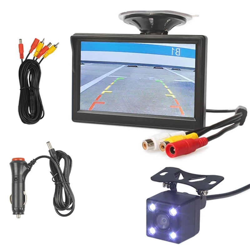 5Inch 800 X 480 HD Car Monitor Waterproof Reverse LED Night Vision Backup Rear View Car Camera with Monitor