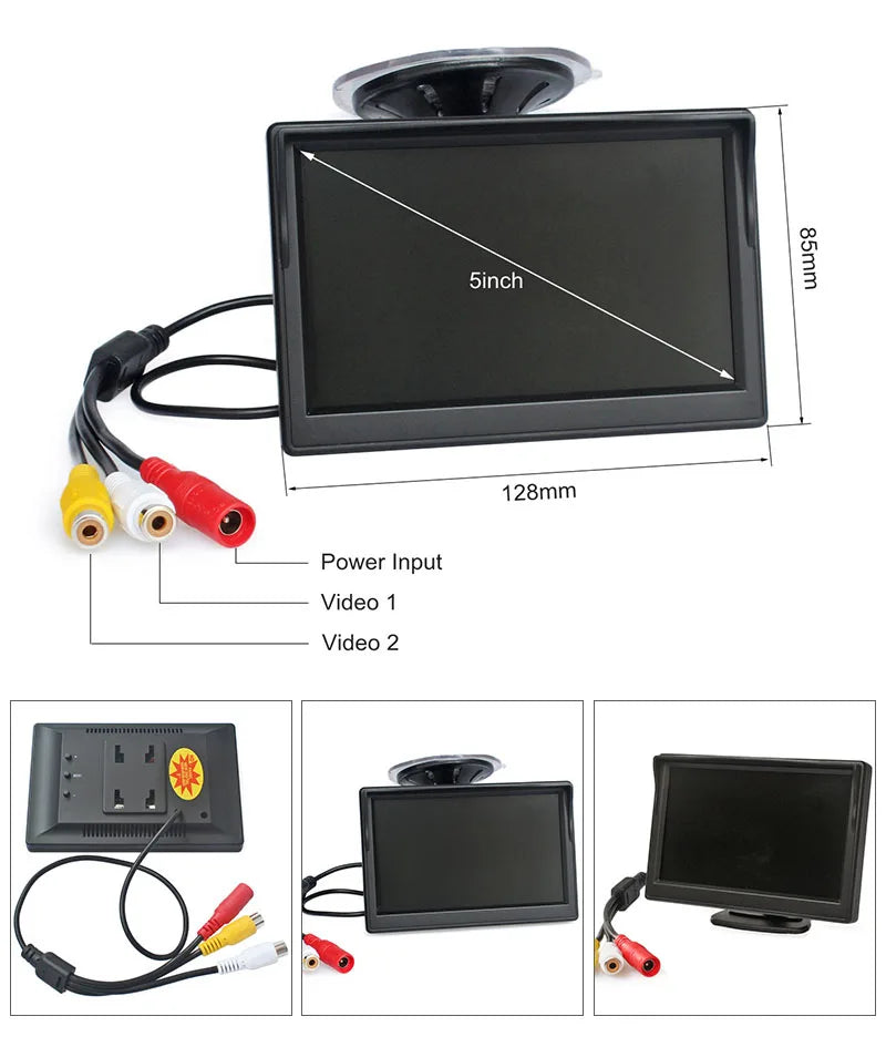 5Inch 800 X 480 HD Car Monitor Waterproof Reverse LED Night Vision Backup Rear View Car Camera with Monitor