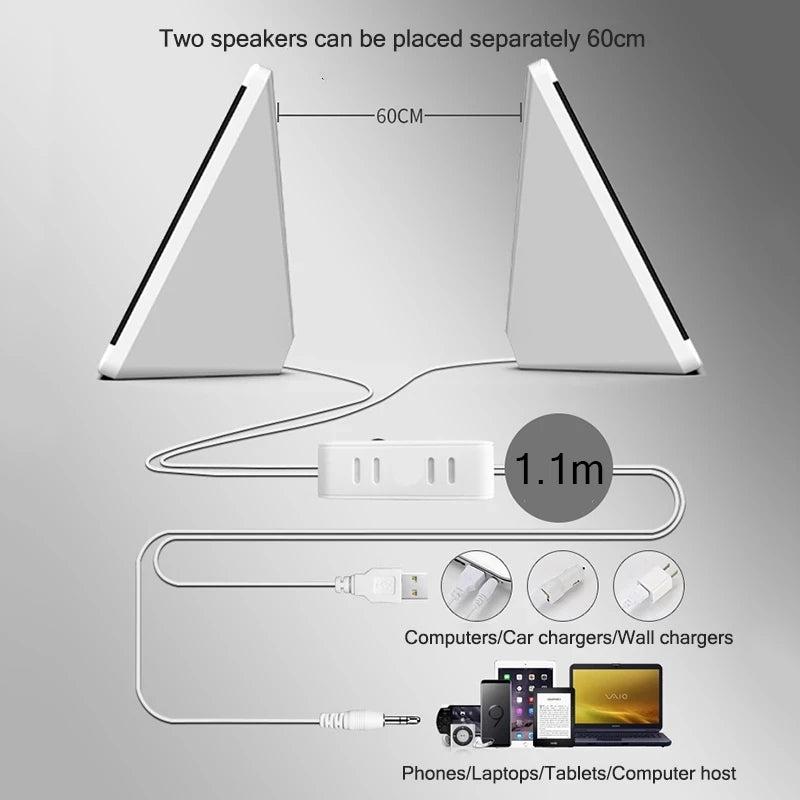 Computer Speaker PC Sound Box Music for Laptop Caixa De Som Portable USB Stereo Audio System Bocina Baffle Acoustics Baffe Loud