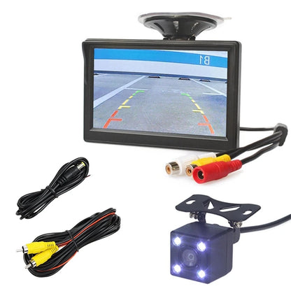5Inch 800 X 480 HD Car Monitor Waterproof Reverse LED Night Vision Backup Rear View Car Camera with Monitor